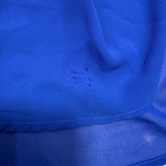 Lulus Wondrous Water Lilies Long Sleeve Maxi Dress Women’s Large Royal Blue - Picture 8 of 16